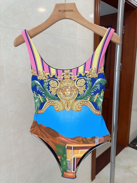 Okify Versace Bathing Suit 02 Versace Bathing Suit, Versace Swimwear, Photoshoot Inspo, Bathing Suit, Bathing Suits, Versace