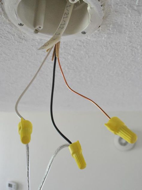 how to install a new light fixture (can use this for our closets Change Light Fixture, Replace Light Fixture, Installing Light Fixture, Trendy Lighting, Diy Light Fixtures, Ceiling Light Fixture, Diy Home Repair, Diy Remodel, Bathroom Light Fixtures