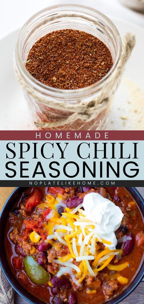 You can make this homemade condiment idea in just minutes! This Homemade Spicy Chili Seasoning is tasty, spicy, and smoky. Add this flavorful seasoning to your easy condiment recipes! Spicy Chili Seasoning Mix Recipe, Hot Chili Seasoning Recipe, Chilli Seasoning Diy, Low Sodium Chili Seasoning Recipe, Chili Bean Seasoning Recipe, Chile Seasoning Homemade, Chilli Seasoning Mix Recipe, Chili Seasoning Recipe Homemade, Spicy Chilli Recipes