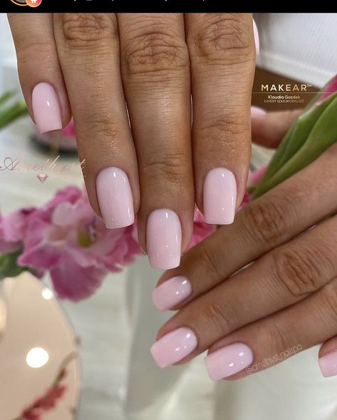 Short Pink Nails, Squoval Nails, Pink Gel Nails, Sassy Nails, More Clients, Pink Acrylic Nails, Neutral Nails, Dream Nails, Fire Nails