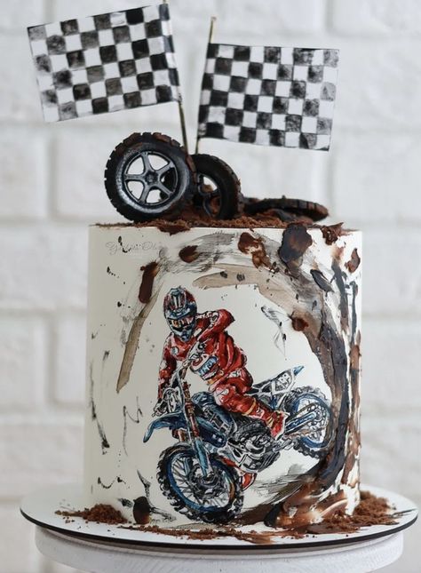 Motor Cake, Motocross Cake, Bolo Motocross, Motorcycle Birthday Cakes, Motocross Birthday Party, Ferrari Cake, Motorbike Cake, Racing Cake, Tire Cake