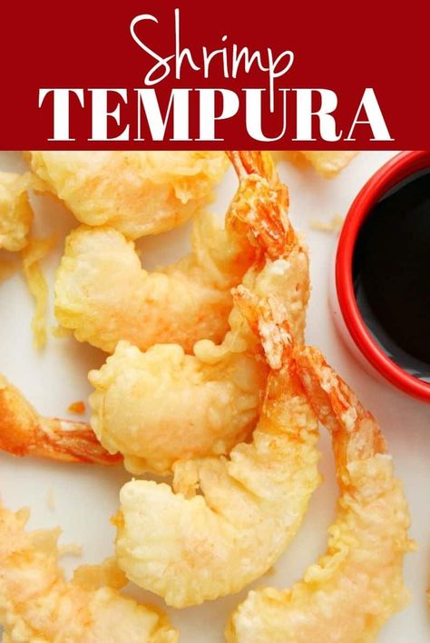 Shrimp Tempura is a Japanese dish made with fresh shrimp dipped in tempura batter and deep-fried until perfectly crispy. Serve it with soy sauce or tempura dipping sauce. #seafood #appetizer #tempura #shrimp Deep Fry Shrimp, Tempura Batter Shrimp, Tempura Fried Shrimp, Shrimp Deep Fried, Homemade Tempura Batter, How To Make Tempura Shrimp, Shrimp Tempura Recipe Sushi, Japanese Fried Shrimp, Deep Fried Shrimp Batter