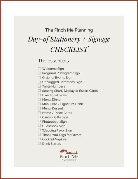 Wedding Day-of Stationery and Signage Needs (& free checklist!) — Pinch Me Planning - Maine and New England Wedding Planner Wedding Favours Sign, Wedding Signs Diy, New England Wedding, Wedding Guest Book Sign, Free Checklist, Ceremony Signs, Pinch Me, England Wedding, Wedding Fonts