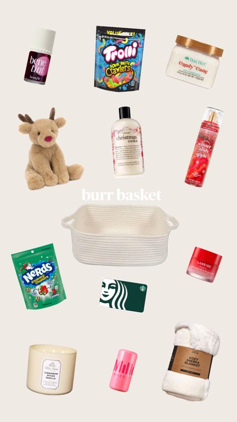 burr basket, burr basket ideas, christmas, christmas gift basket Burr Basket Ideas Best Friend, 20 Dollar Burr Basket, Burrrrr Basket Ideas, Secrecy Santa Gifts, White Claw Gift Basket, Budget Burr Basket, Burr Basket For Teen Girl, Simple Burr Basket Ideas, Birthday Burr Basket