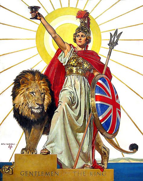 This is what I think I look like when I drink beer. Kinda weird I picture myself in drag, right? Advertising Archives, Rule Britannia, Lion Illustration, Age Of Empires, Propaganda Posters, British History, British Army, Union Jack, Old English