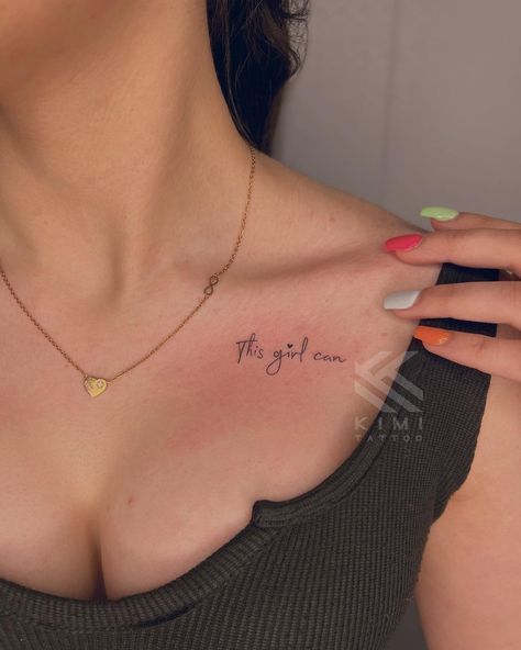 Tiny Tattoos For Women, Small Shoulder Tattoos, Small Quote Tattoos, Tatuaje A Color, Shoulder Tattoos For Women, Small Hand Tattoos, Collar Bone Tattoo, Classy Tattoos, Discreet Tattoos