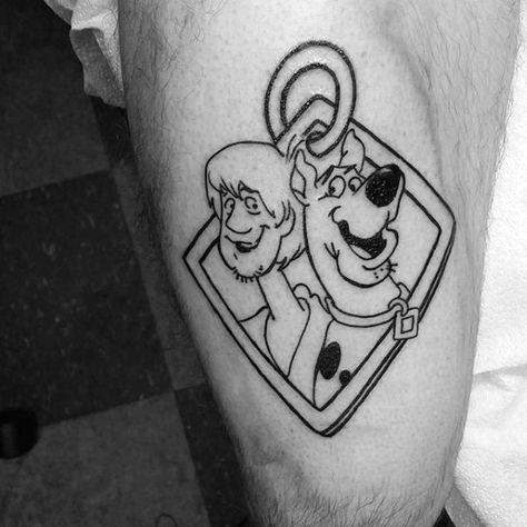 Manly Scooby Doo Tattoo Design Ideas For Men Scooby Doo Tattoo, Cartoon Character Tattoos, Cartoon Tattoos, Tattoo Outline, Disney Tattoos, Tattoo Stencils, Tattoo Designs Men, Tattoo Styles, Unique Tattoos