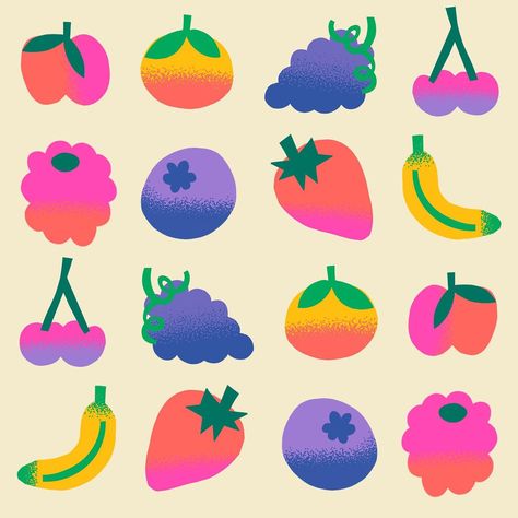 Art & Design • Instagram Ferns Illustration, Juice Logo, Vegetable Illustration, Fruit Packaging, Conversational Prints, Fruit Cartoon, Fruit Illustration, Food Packaging Design, Fruit Print