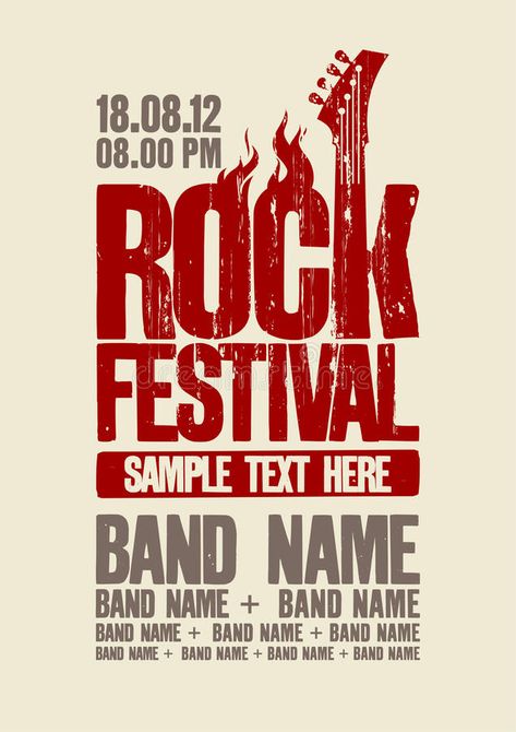 Rock And Roll Poster Design, City Festival Poster, Rock Music Poster Design, Metal Festival Poster, Rock Music Festival Poster, Rock Concert Poster Design, Music Festival Poster Design Inspiration, Music Festival Logo Design, Rock Graphic Design