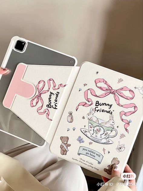 Bunny Cutecore, Apple Pencil Case, Ipad Pro 12 9 Case, Cute Ipad Cases, Packing Hacks Clothes, Bling Phone Cases, Soft Pink Theme, Produk Apple, Stylish Iphone Cases