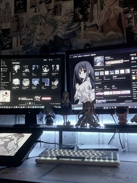 Gaming Setup Ideas Black, Monochrome Gaming Setup, Futuristic Gaming Setup, Alt Gaming Setup, Y2k Gaming Setup, Goth Pc Setup, Cybercore Desk, Cybercore Bedroom, Futuristic Room Ideas