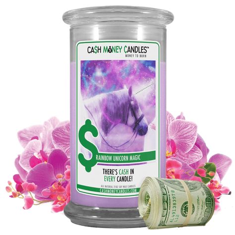 Diy Money Candle, Candle With Money Inside, Green Money Candle, Cash Money Candles, Money Candle Spell, Candle Surprise, Money Candle, Fresh Cut Roses, Beach Candle