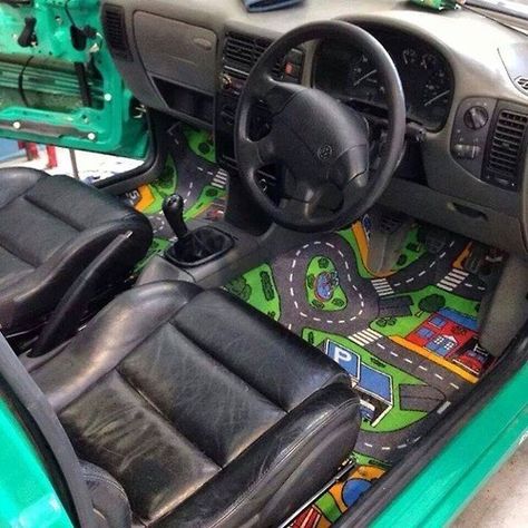 Ride Brought to You by Tonka - I would do this... Car Interior Diy, Hippie Car, Car Deco, Car Craft, Car Carpet, Car Goals, Car Inspiration, Cute Car Accessories, Car Mods