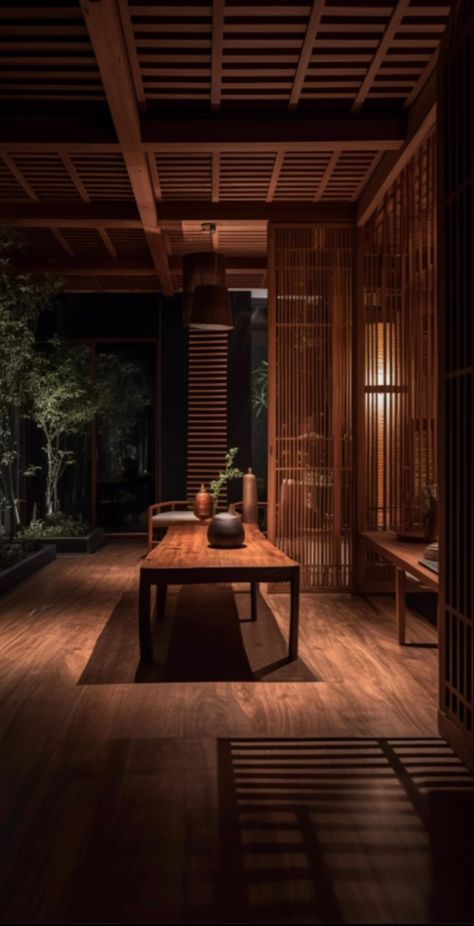 Asian Inspired Home, Modern Japanese Interior, Asian Interior, Bedroom Minimalist, Japandi Design, Japanese Interior Design, Biophilic Design, Home Design Plan, Japanese Interior