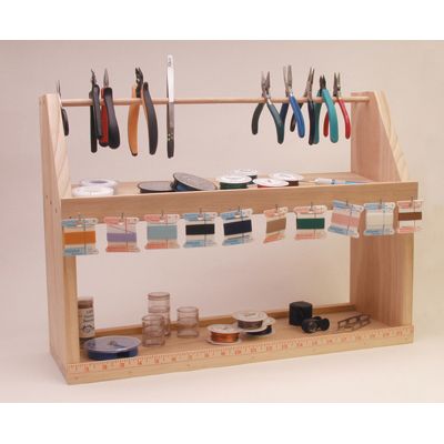 Wire Wrapping/Beading Work Station: Wire Jewelry | Wire Wrap Tutorials | Jewelry Making Wire Bead Organization, Bead Storage, Diy Jewelry Findings, Woodworking Jigs, Jewelry Making Tools, Crafting Supplies, Jewelry Studio, Jewelry Armoire, Wood Stand