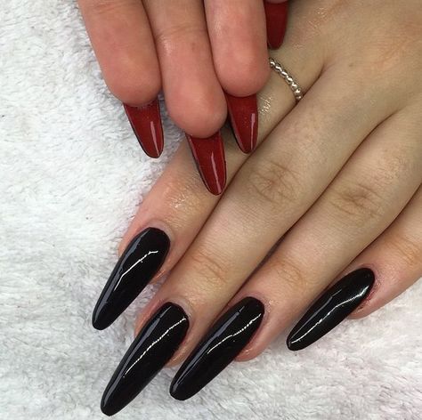 True Stiletto Nails Bottom Nails, Red Bottom Nails, Black Acrylic Nails, Punk Nails, Gothic Nails, Fall Acrylic Nails, Red Bottom, Instagram Nails, Fire Nails