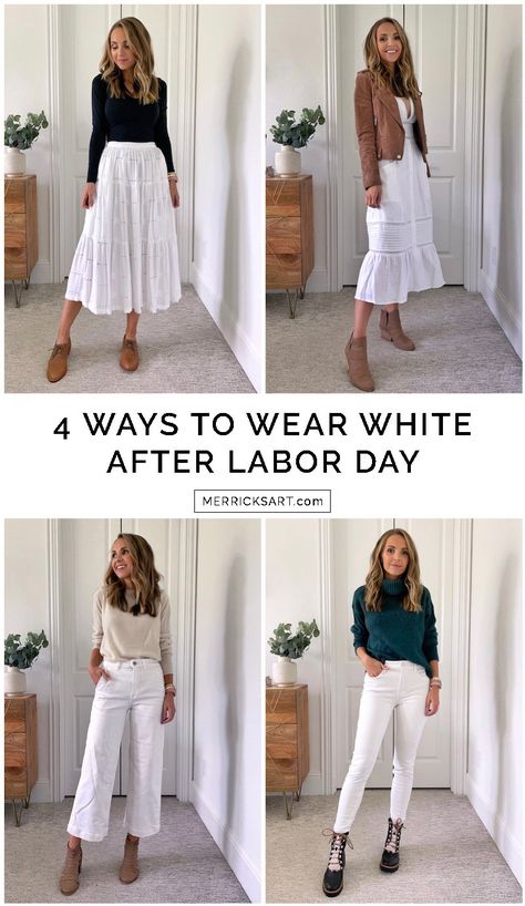 4 Ways to Wear White After Labor Day (Part 2) - Merrick's Art White After Labor Day, Merricks Art, White Jean Jacket, White Clothes, Clothing Hacks, Labor Day, White Outfits, Fashion Help, Comfortable Outfits