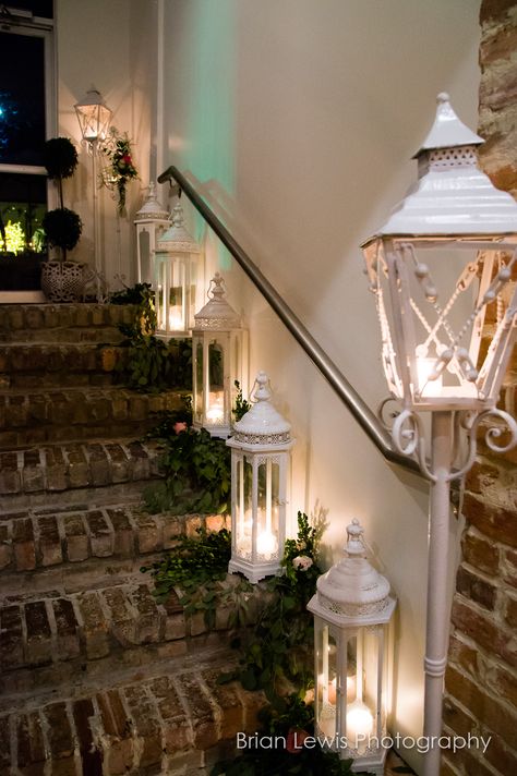 White Lanterns, Lanterns, Stairs, Weddings, White, Home Decor, Home Décor