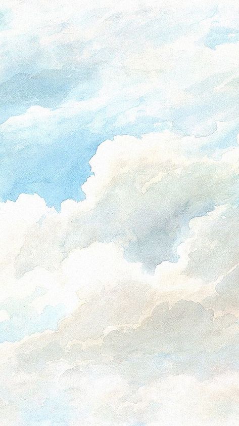 Cloud sky painting iPhone wallpaper. Remixed by rawpixel. | free image by rawpixel.com Wallpaper Iphone Watercolor, Painting Iphone Wallpaper, Cloud Iphone Wallpaper, Watercolor Wallpaper Iphone, Sky Painting, Watercolor Wallpaper, Wallpaper Vintage, Iphone Wallpaper Vintage, Painting Wallpaper