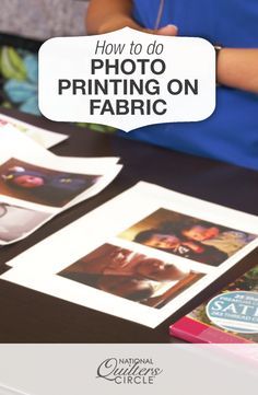 Photo Printing on Fabric | National Quilters Circle  #LetsQuilt Patchwork, Tela, Print Pictures On Fabric, How To Print Photos On Fabric, Memory Quilt Ideas, Printing Photos On Fabric, Transfer Images, Photo Quilts, Print On Fabric