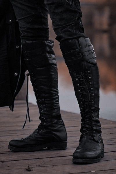 Winter Tall Boots, Style Knee High Boots, Army Combat Boots, Womens Thigh High Boots, Steampunk Boots, Pirate Boots, Mode Steampunk, Leather Clothes, Soft Leather Boots