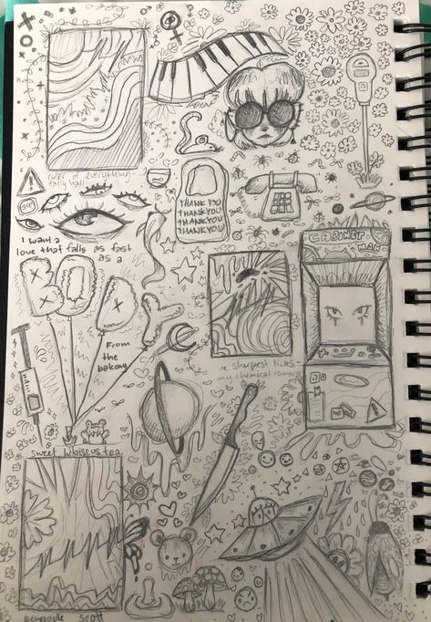 What To Draw In A Sketchbook Art Journals, Nature Drawing Aesthetic, Doodle Pages Sketchbooks, Book Art Drawing Sketchbook Pages, Demon Doodle, Demon Sketch, Doodle Page, Notebook Sketches, Lemon Demon