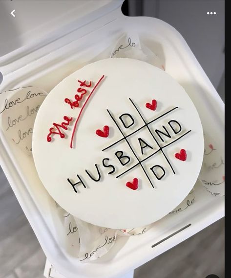 I Love You Cake For Him, Husband And Dad Birthday Cake, Husband Dad Cake, Bento Cake For Husband, Husband Birthday Cake, Simple Anniversary Cakes, Birthday Cake For Father, Birthday Cake For Husband, Dad Birthday Cakes