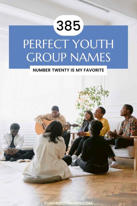 Discover over 385 creative youth group names! From religious and adventure-based to social justice and fun-themed, find the perfect name. Homeschool Group Names, Christian Group Names Ideas, Christian Youth Group Ideas, Youth Group Names, Group Names Ideas, Executive Leadership, Fun Group, Life Group, Spark Creativity