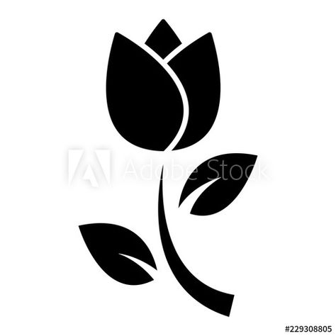 Silhouette Cameo, Full Hd Love Wallpaper, Tulip Vector, Flower Silhouette, Logo Idea, Tulip Flower, Tulips Flowers, Love Wallpaper, Vector Stock