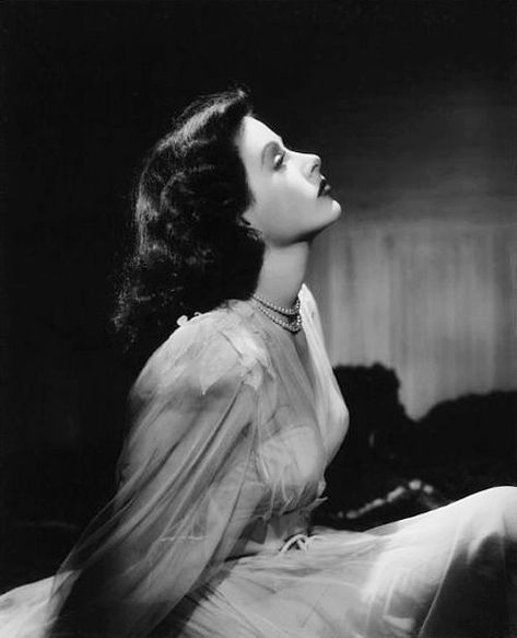 Hedy Lamarr, A Woman, Black And White, White, Black