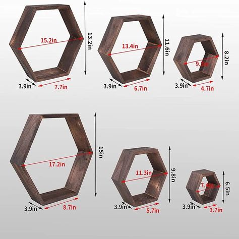 Buy our New product - Visit our website ( Link in bio ) . Large Hexagon Floating Shelves - Wall-Mounted Wooden Honeycomb Storage, Set of 6, Farmhouse Style Hexagonal Shelves for Bedroom, Living Room, Office Decor, Brown . /. . #shelves #shelvesdecor #ShelvesRacks #shelvesdesign #shelvestyling #shelvesofinstagram #shelves2sharemarketing #shelvesph #shelvesdecor #shelvesofwhimsy #flotingshelves #floating shelves #floatingshelves Hexagonal Shelves, Hexagon Floating Shelves, Wooden Honeycomb, Brown Shelves, Shelves For Bedroom, Honeycomb Shelves, Modern Wall Shelf, Old Paper Background, Honeycomb Shape