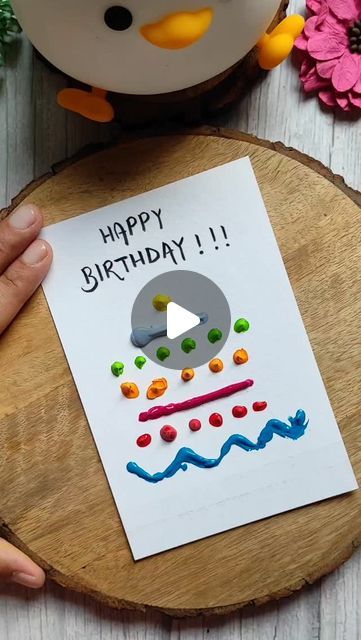 Sania Fatima on Instagram: "someone's birthday is coming!! 🎂
. 
. 
. 

#birthday #cake #squeegee #reels #trendingreels #trending #reelsvideo #explorepage" Watercolor Birthday Cards, Craft Packaging, Halloween Activities For Kids, Gift Bouquet, Crafts For Girls, Paper Crafts Cards, Christmas Watercolor, Birthday Fun, Toddler Crafts