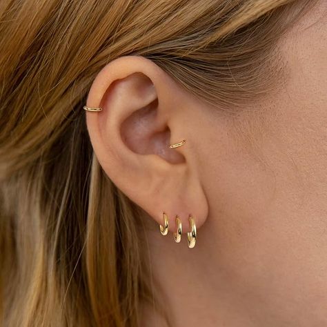 Small Hoop Earrings for Women, 14k Gold Plated Huggie Hoop Earrings Star Stud Earrings Dangle Stackable Earrings Hypoallergenic Gold Earring Set Dainty Gold Hoops Earring Stacks Cartilage Earrings Gold Earrings Three Holes, Earring Stacks Gold, Stackable Earrings, Ear Piercing Combinations, Gold Earring Set, Earring Stacks, Dainty Gold Earrings, Gold Jewelry Gift, Earrings Star