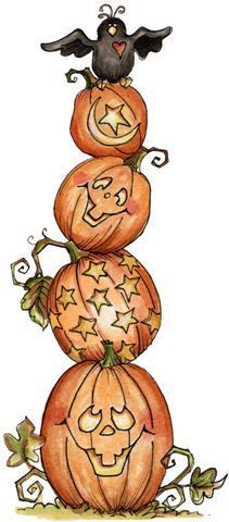 Autumn Fall Clip Art, Pumpkin Drawing, Image Halloween, Arte Folk, Halloween Clips, Halloween Graphics, Halloween Rocks, Adornos Halloween, Halloween Painting