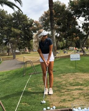 Hailey Ostrom Pub Golf, Cute Golf Outfit, Golf Attire Women, Golf Inspiration, Tennis Outfits, Golf Party, Womens Golf Fashion, Girls Golf, Patio Diy