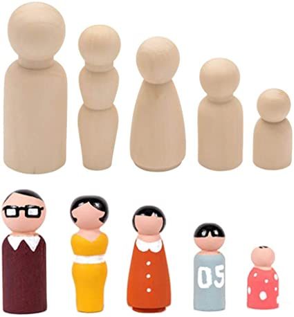 Wooden People, Wooden Peg Dolls, Small World Play, Angel Doll, Peg Doll, Kids Wood, Wooden Pegs, Art Kits, Peg Dolls