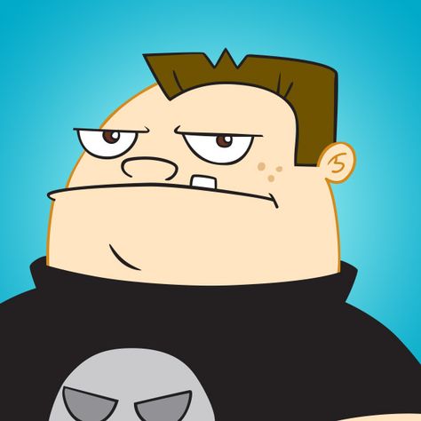 Buford is the stocky neighborhood bully with a big attitude, small brain and short attention span. Buford Phineas And Ferb, Phineas And Ferb Characters, Milo Murphy, Phineas E Ferb, Cinderella Mice, Characters Disney, Basketball Birthday Parties, Phineas Y Ferb, Basketball Birthday