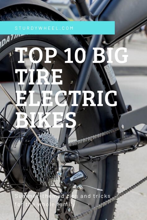 Chances are your considering a fat tire electric bike if your looking through this list. If not, maybe you should. In this post we list the top 10 Big tire electric bikes. #electricbikes #ebikes #fattire #electricbikesrule Electric Bikes For Sale, Electric Bike Motor, Best Electric Bikes, Fat Tire Bikes, Fat Tire Electric Bike, Electric Bicycles, Folding Electric Bike, Electric Mountain Bike, Hybrid Bike