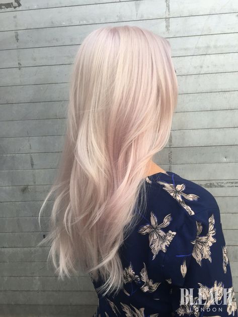 Platinum Blonde Hair Pink Tone, Pink Platinum Blonde Hair, Platinum Blonde Hair Pink, Pink Toned Blonde Hair, Platinum Pink Hair, 12 Braids, Pale Pink Hair, Cool Blonde Hair Colour, London Hair