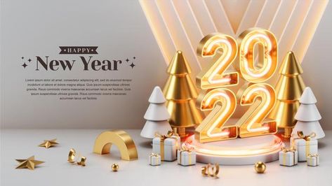 3d Happy New Year, Hny Card, New Year Banner Design, Christmas Banner Design, Christmas Architecture, Banks Ads, Christmas Facebook Cover, Happy New Year Banner, New Year Offers