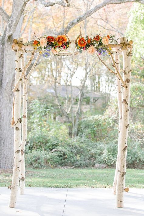 Rustic Arch Decoration Wedding, Birch Wedding Arch Diy, Aspen Arch Wedding, Birch Wood Wedding Arch, Birch Wood Arch Wedding Arbors, Birch Tree Arbor, Aspen Wedding Arch, Wooden Archway Wedding, Birch Wood Arch