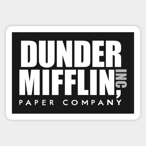 The Office Serie, The Office Stickers, Company Office, Office Logo, Phone Decals, Dunder Mifflin, Printable Image, Cool Stickers, Logo Sticker