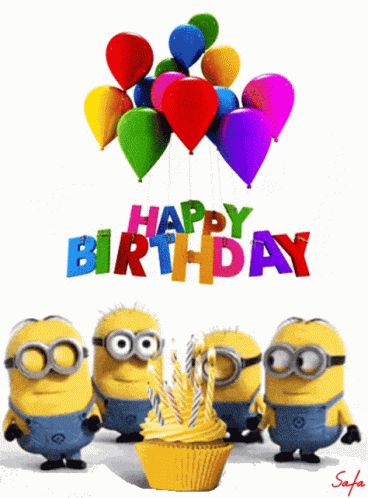 Happy Birthday Minions Gif, Dracula Gif, Chinese New Year Gif, Gif Happy Birthday, Birthday Animated Gif, Japanese Gif, Happy Birthday Gif, Minions Images, Minion Gif