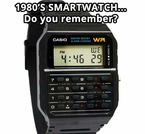 30 Things Only People Born Before 2000 Will Truly Understand Casio Calculator, Calculator Watch, Casio Protrek, Casio Classic, Unisex Watches, Sport Chic, Classic Man, Black Watch, Casio Watch