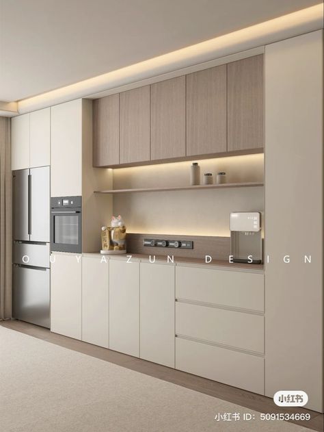 Kitchen Ideas Modern Luxury 2024, Kitchen Cabinet Ideas Modern, Minimal Kitchen Design, Kitchen 2024, Desain Pantry, Modern Kitchen Interiors, Kitchen Interior Design Decor, Kitchen Interior Design Modern, Kitchen Design Plans