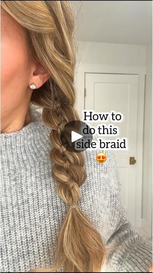 1.3K reactions · 35 comments | Here’s how to do this 4 strand side braid. Remember one side goes over and under and the other goes opposite, under and over! Let me know if you try!! YAY OR NAY!?
-
#sidebraid #sidebraids #4strandbraid #braidedhair #hairreelsofinstagram #hairtutorialsvideos #longhairtutorial #longhairbraid #hathair | Lainey Ostrom | laineyostrom · Original audio Cute Side Braids For Medium Hair, One Side Hair Braid, How To 3 Strand Braid Your Own Hair, Simple Hairstyles For Long Hair Braid, Full Side Braid Hairstyles, Side Braid For Medium Length Hair, How To Do A Side French Braid, Side Swept Braided Hairstyles, Cute Side Braids For Long Hair