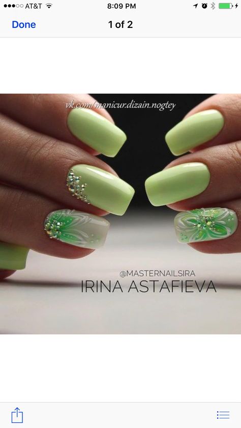 Nails March, March Nails, Green Nail Designs, New Nail Designs, Super Nails, Nails 2020, Ideas Nails, Spring Nail Art, Trendy Nail Design