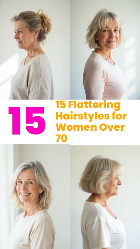 15 Flattering Hairstyles for Women Over 70 70 Plus Hairstyles, Hair Styles Over 70, Hair Older Women Over 50, Hairstyles For 70 Year Old Women, Haircuts That Make You Look Younger, Older Lady Hair Styles, Over 70 Hairstyles Older Women, Short Hairstyles Japanese, Over 70 Hairstyles