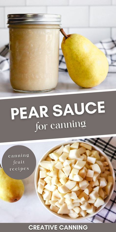 homemade pear sauce canning in mason jars Pear Recipes For Canning, Homemade Apple Sauce Recipe, Applesauce Recipes Canning, Pear Sauce Recipe, Canning Fruit Recipes, Making Applesauce, Homemade Apple Sauce, Canning Applesauce, Canning Pears