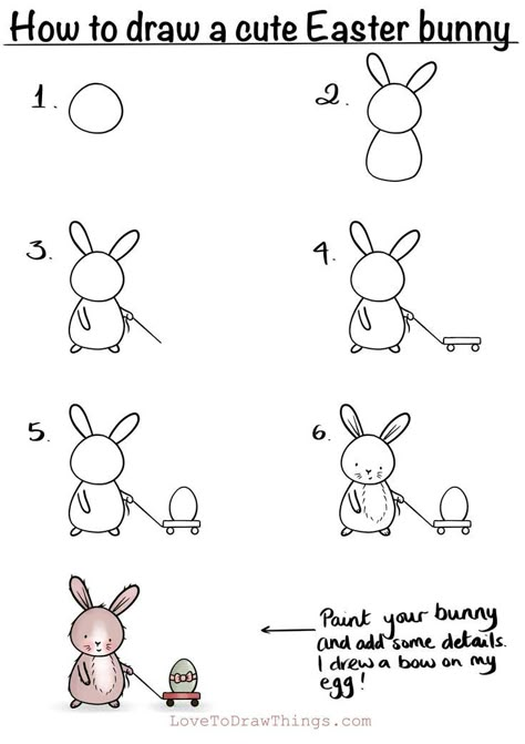 Draw Beginner, Beginner Drawing Tutorial, Beginner Drawing, How To Draw Cute, Easy Step By Step Drawing, Easter Drawings, Bunny Drawing, Easy Easter Crafts, Easy Drawings For Kids